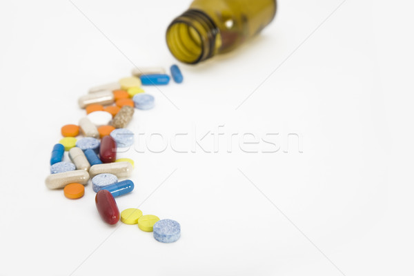Coloré écouter pilules pilule bouteille heureux [[stock_photo]] © caimacanul