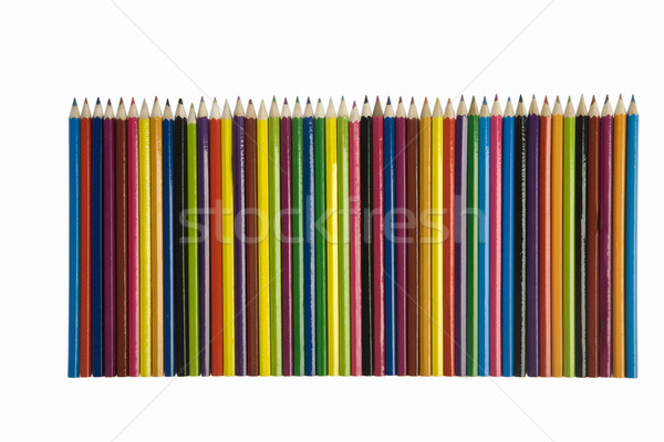 Gekleurd potloden geïsoleerd witte kantoor kinderen Stockfoto © caimacanul