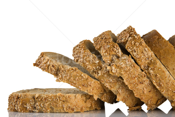 Bruin brood geïsoleerd witte gezonde voeding Stockfoto © caimacanul