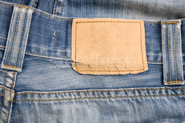 джинсовой Label мнение кожа Сток-фото © caimacanul