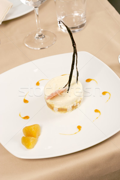 Stockfoto: Artistiek · dessert · icecream · restaurant · tabel · cake