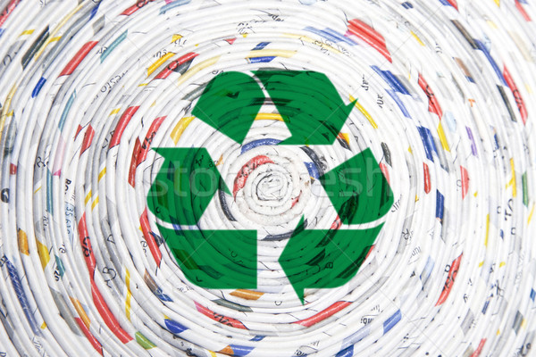 Stock foto: Gerollt · Papier · Spirale · Recycling · abstrakten · Hintergrund