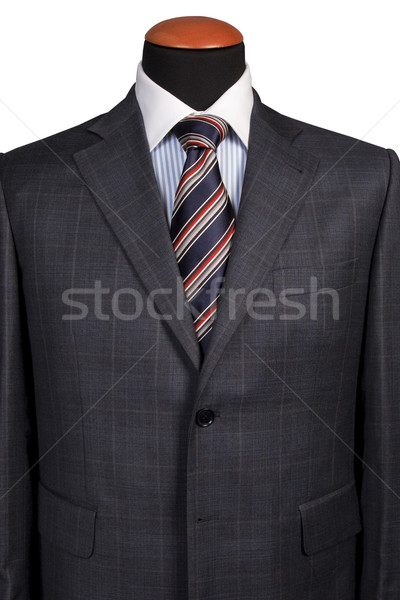 Detaliu costum cravată izolat alb afaceri Imagine de stoc © caimacanul