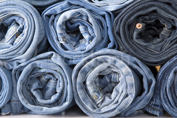 Rouler denim jeans bleu mode design [[stock_photo]] © caimacanul