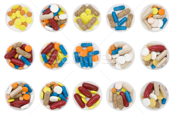 differently colored and shaped pills Stock photo © caimacanul