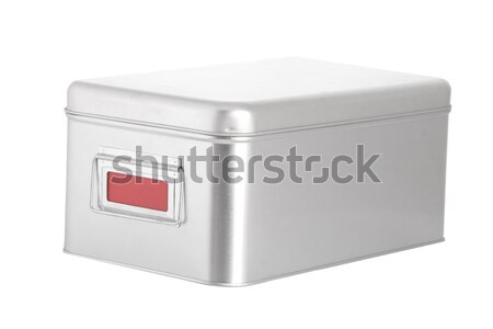 [[stock_photo]]: Ouvrir · argent · acier · boîte · blanche · médicaux