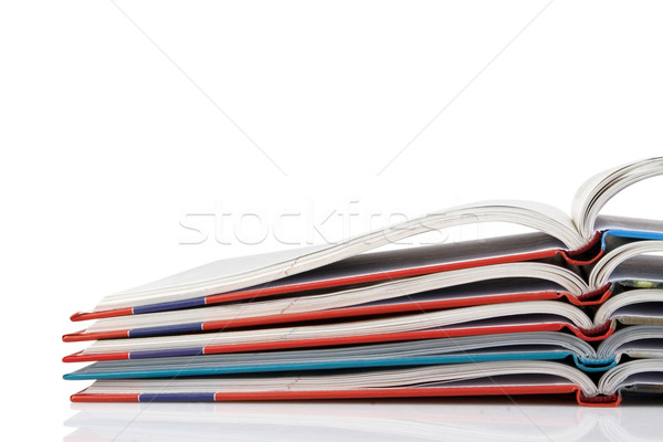 Köteg könyv görbület oldalak új fehér Stock fotó © caimacanul