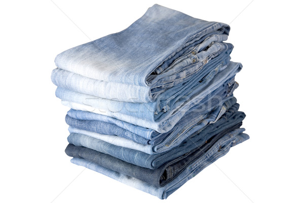 Stock foto: Blau · Denim · Jeans · Vorderseite · Ansicht