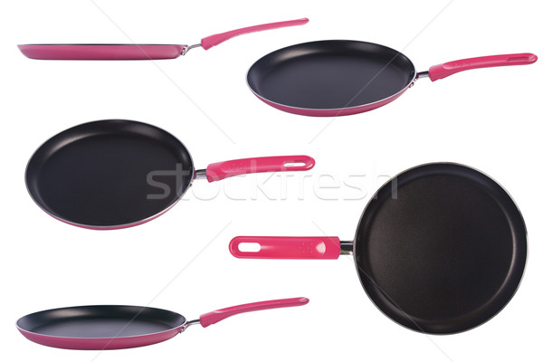 Roze koekenpan vijf punt voedsel Stockfoto © caimacanul