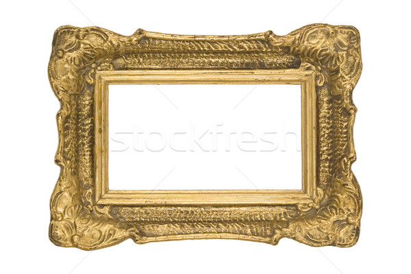 Vintage gouden frame klassiek witte muur Stockfoto © caimacanul