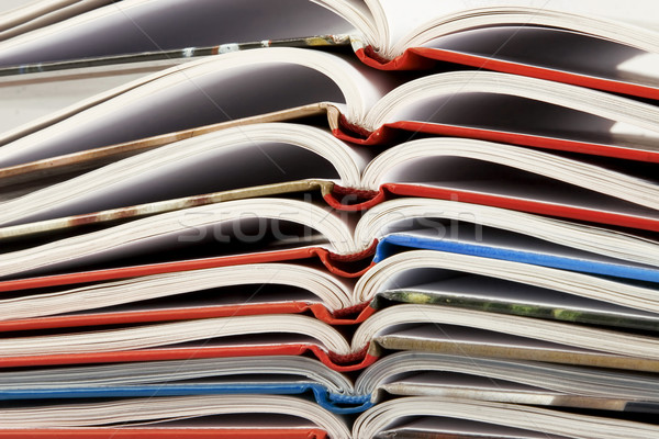 Köteg könyv görbület oldalak új fehér Stock fotó © caimacanul