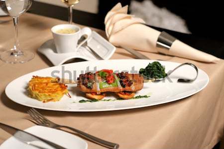 Repas viande restaurant plaque pansement alimentaire [[stock_photo]] © caimacanul