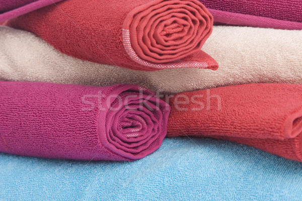 Coloré serviettes blanche texture maison [[stock_photo]] © caimacanul