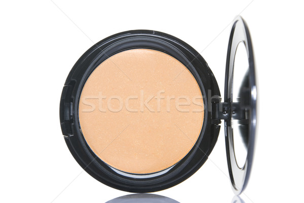 Cosmétiques poudre maquillage boîte isolé blanche [[stock_photo]] © caimacanul
