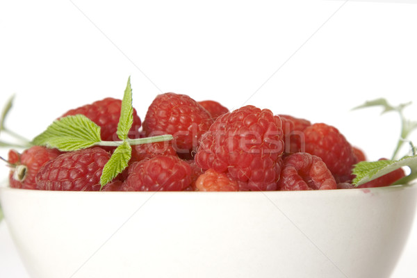 Framboise feuille verte blanche alimentaire nature [[stock_photo]] © caimacanul