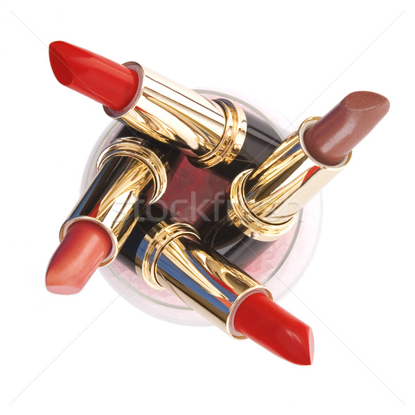 Stock photo: different red lipstick