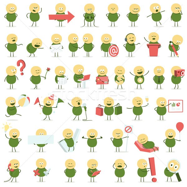 Cute Vector Character In Different Situations Stock photo © cajoer