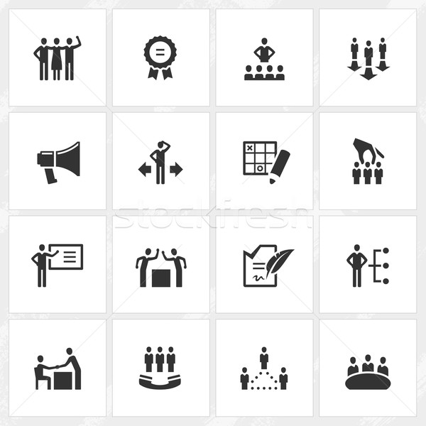 Gestión iconos vector archivo formato negocios Foto stock © cajoer