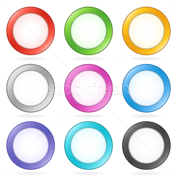 Circular Vector Buttons Stock photo © cajoer