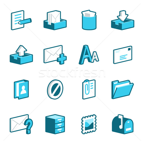 Message and Mail Icons Stock photo © cajoer