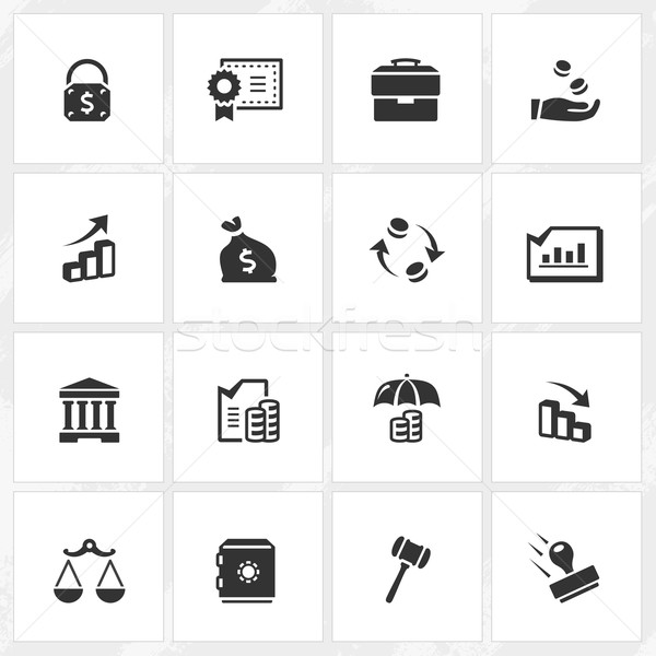 Banking Wirtschaft Symbole Vektor Datei formatieren Stock foto © cajoer