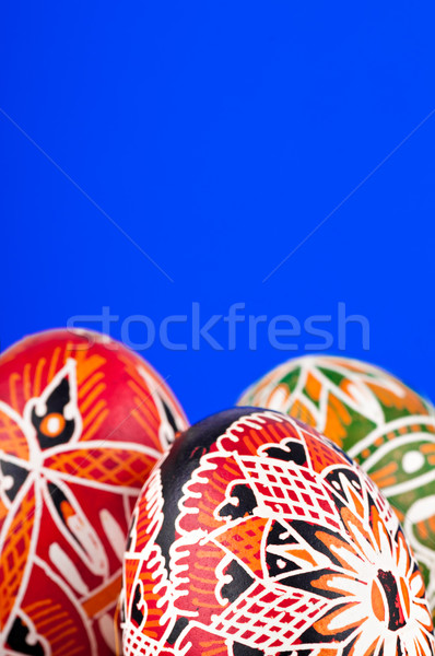 яйца Пасху окрашенный синий дизайна яйцо Сток-фото © Calek