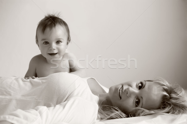 матери мальчика мало женщину ребенка счастливым Сток-фото © Calek
