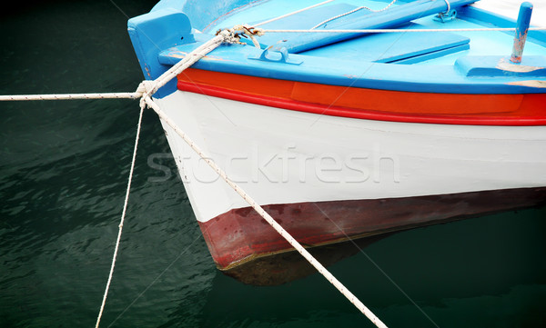Веревки подробность лодка воды древесины морем Сток-фото © Calek