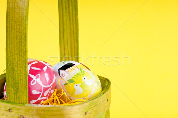 яйца подробность пасхальных яиц корзины весны дизайна Сток-фото © Calek