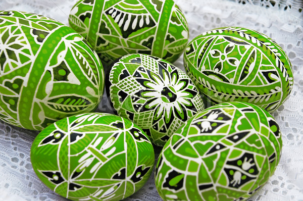 Oeufs Pâques décorations peinture œufs de Pâques design [[stock_photo]] © Calek