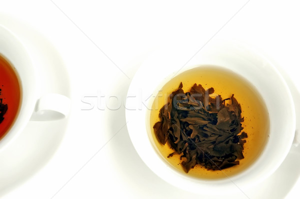 чай два черный зеленый чай лист Сток-фото © Calek