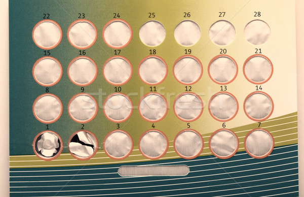 詳細 避妊 錠剤 医療 背景 カレンダー ストックフォト © Calek