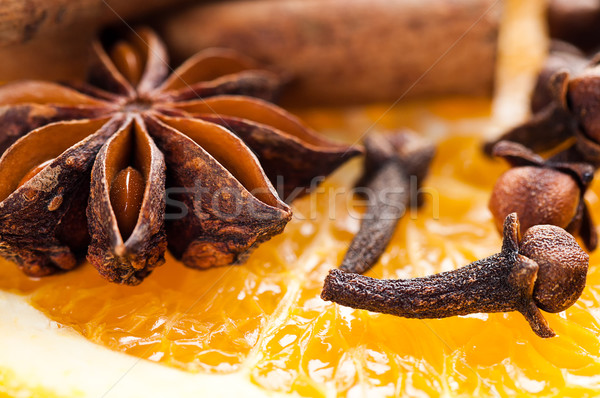 épices Noël orange cannelle fond [[stock_photo]] © Calek