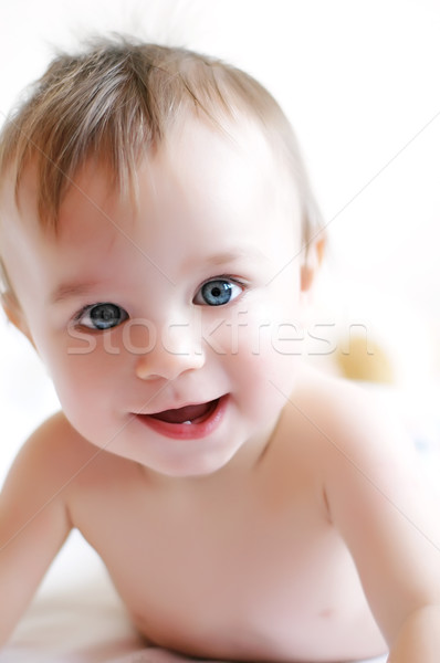Garçon peu yeux amusement portrait Kid [[stock_photo]] © Calek