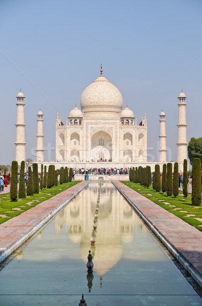 Taj Mahal mezzogiorno mausoleo India imperatore amore Foto d'archivio © calvste