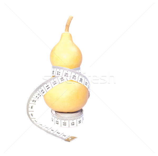 Tape measure around dry bottle gourd in cm Stock photo © calvste
