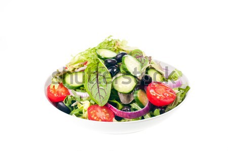 Geïsoleerd kom vers salade combinatie variëteit Stockfoto © calvste