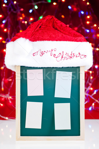 Navidad sombrero notas adhesivas Foto stock © calvste