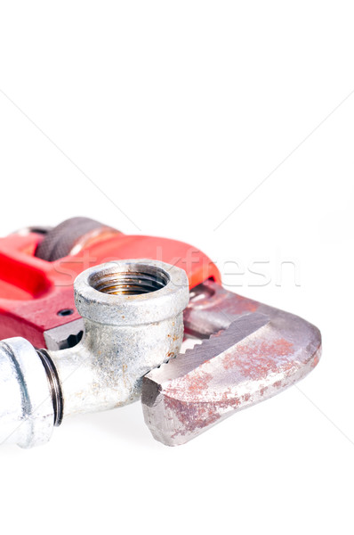 Pijp sleutel tik gezamenlijk achtergrond Stockfoto © calvste