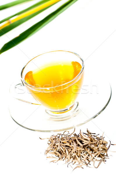 Silver tips tea in a glass cup Stock photo © calvste
