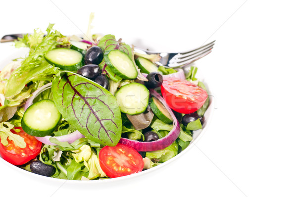 Vers salade tomaat ui combinatie variëteit Stockfoto © calvste