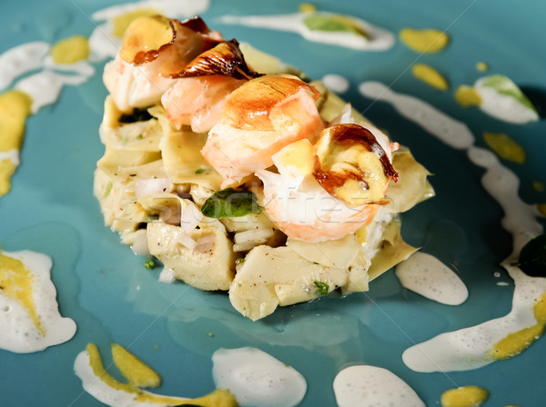 Italian grill lobster and artichoke dish Stock photo © calvste