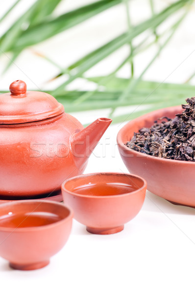 Chinese thee ingesteld klei beker Stockfoto © calvste