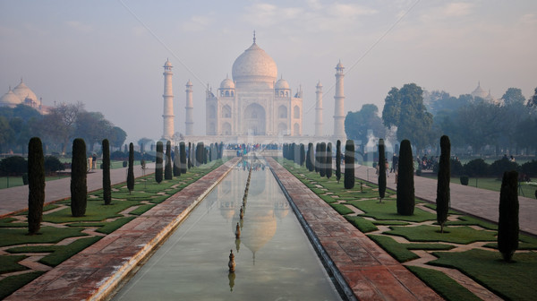 Taj Mahal Inde mausolée empereur amour coucher du soleil [[stock_photo]] © calvste