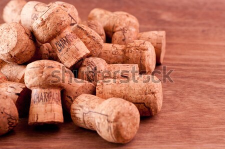 Champagne extreme houten tafel partij hout Stockfoto © calvste