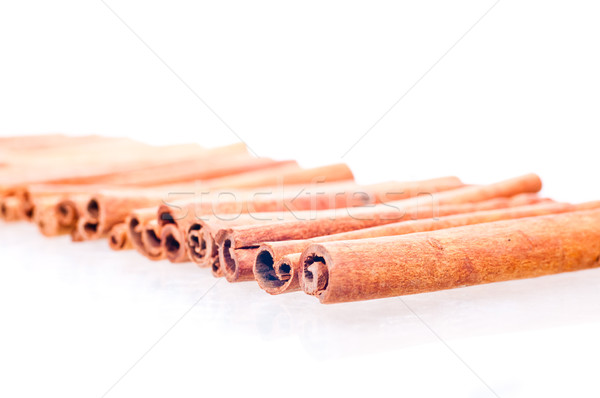 Rows of cinnamon close up Stock photo © calvste