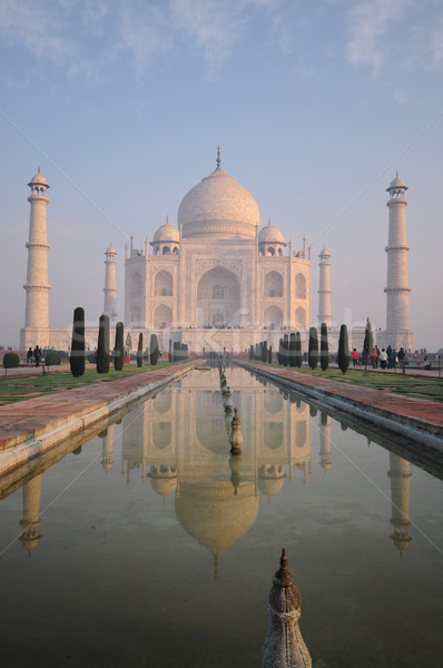 Taj Mahal Inde mausolée empereur amour coucher du soleil [[stock_photo]] © calvste