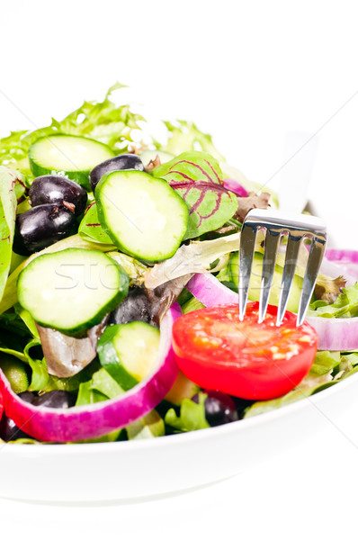 Foto stock: Fresco · salada · vertical · combinação · variedade