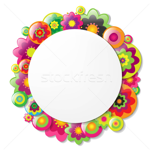 Banner With Colorfull Flowers Stock photo © cammep