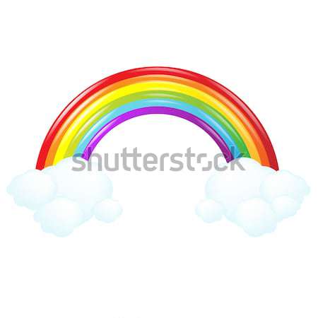 Kleurrijk regenboog wolk hemel water ontwerp Stockfoto © cammep